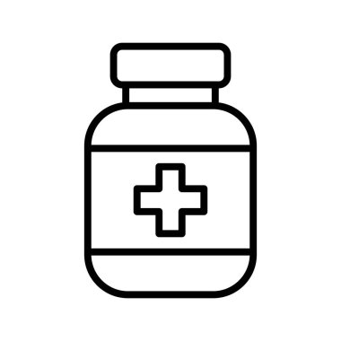 İlaç şişesi satırı simgesi.