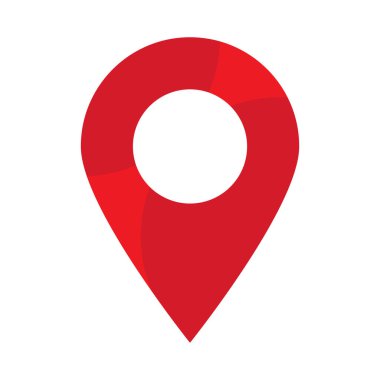 Harita iğnesi. Kırmızı konum haritası simgesi. Kırmızı haritalar iğne sembolü.