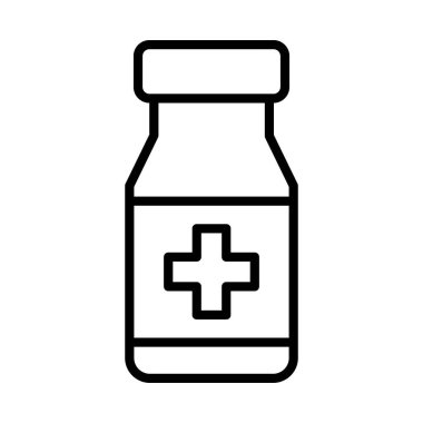 İlaç şişesi satırı simgesi.