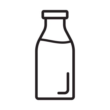 Şişe çizgisi simgesi. Süt şişesi simgesi. Süt kavanozu simgesi.