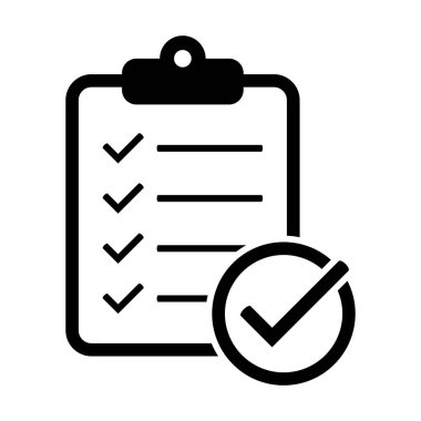 Pano simgesi. İşaretli simgesi olan pano. Web sitesi ve uygulama tasarımı için işaretleme listesi işareti.