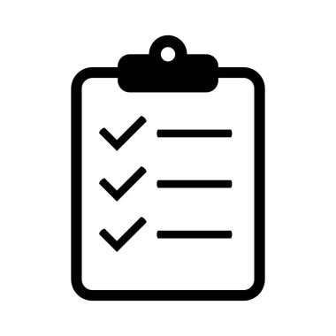 Pano simgesi. Pano simgesindeki kontrol listesi.