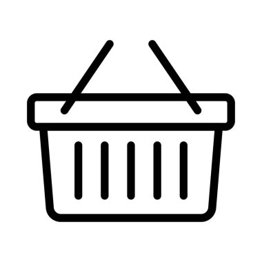 Alışveriş sepeti ikonu. Sepet satırı simgesi.