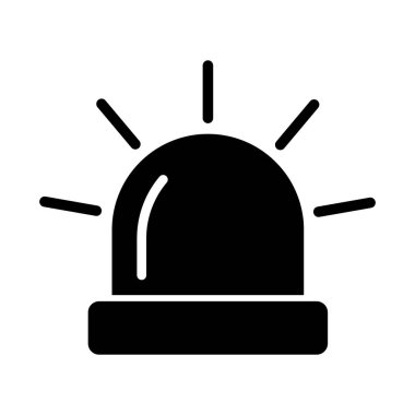 Siren simgesi, siren piktogramı, yangın siren simgesi.