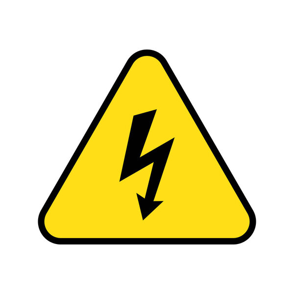Danger Sign: High Voltage. Caution Electrical Safety Label.