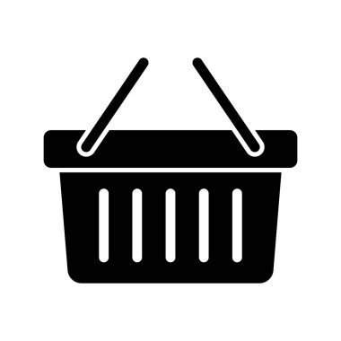 Alışveriş sepeti ikonu. Sepet siyah simgesi.