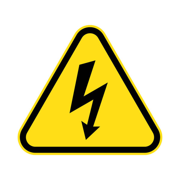 Danger Sign: High Voltage. Caution Electrical Safety Label.