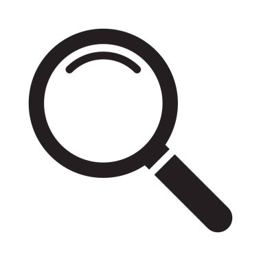 Arama Aracı Simgesi. Büyüteç veya Loupe Sembolü.