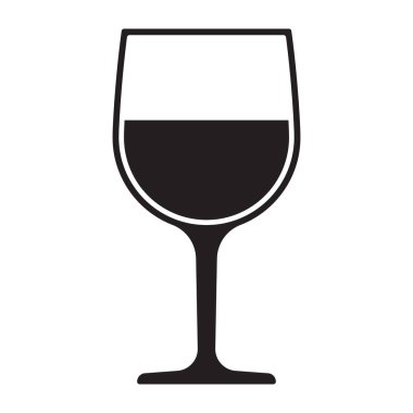 Şarap kadehi ikonu. Şarap kadehi işareti..