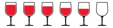 Kırmızı şarap kadehi ikonu. Kırmızı şarap kadehi simgeleri.