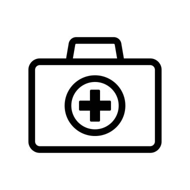 İlk yardım kutusu simgesi, tıbbi evrak çantası simgesi.