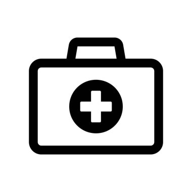 İlk yardım kutusu simgesi, tıbbi evrak çantası simgesi.
