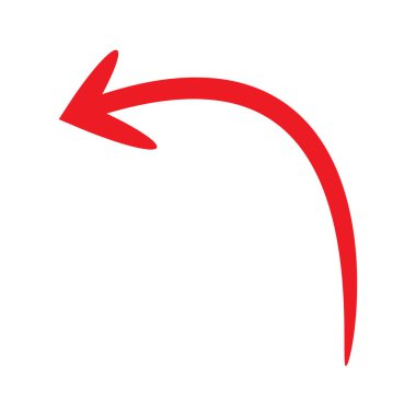 Kırmızıyla eğik ok. Web siteleri ve kullanıcı arayüzü için simge.