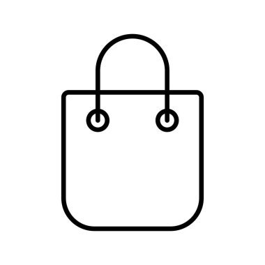 Alışveriş çantası ince çizgi simgesi.