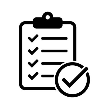 Pano simgesi. İşaretli simgesi olan pano. Web sitesi ve uygulama tasarımı için işaretleme listesi işareti.