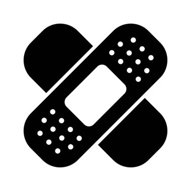 Sıva ya da yara bandı ikonu. Tıbbi yama simgesi.