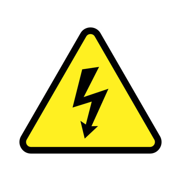 High Voltage Sign. Caution Electrical Safety Label. Danger Sign:
