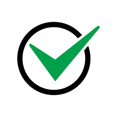 Simgeyi kontrol et. Yeşil işaretli sembol. Onaylanmış sembol. Tamam simge. Düğme işaretini kontrol et. Kene simgesi.