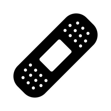 Sıva ya da yara bandı ikonu. Tıbbi yama simgesi.