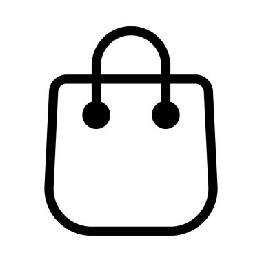 Alışveriş poşeti ikonu. Kağıt torba simgesi.