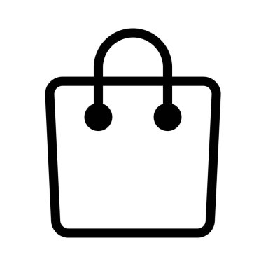 Alışveriş poşeti ikonu. Kağıt torba simgesi.