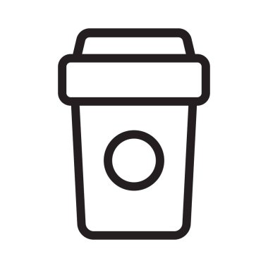 Paper Coffee Cup Line Simgesi. Kullan-at Kupa Simgesi.