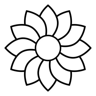 Ayçiçeği çizgisi simgesi. Ayçiçeği çizgisi birleşsin.