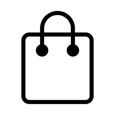Alışveriş poşeti ikonu. Kağıt torba simgesi.