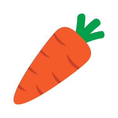 Havuç simgesi, düz biçimli vektör havucu.