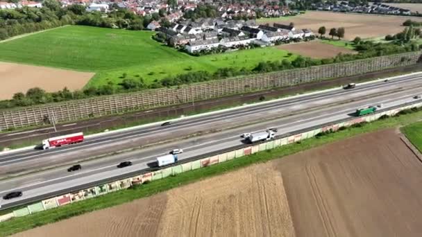 Multiple Lane Highway Aerial View — Stock Video