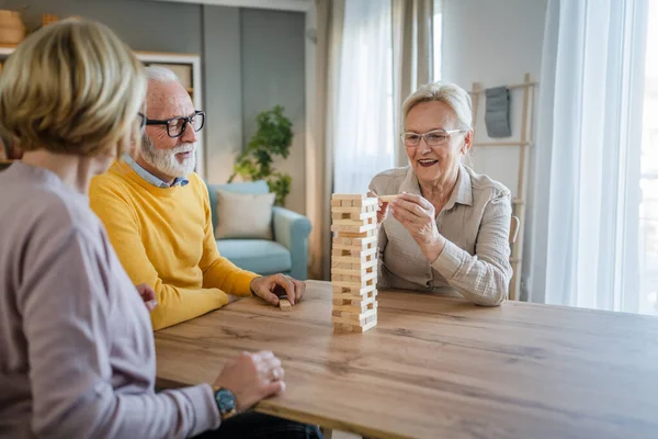 Group Senior People Man Woman Husband Wife Friends Family Play — Stock Photo, Image