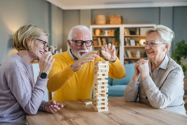 Group Senior People Man Woman Husband Wife Friends Family Play — Stock Photo, Image