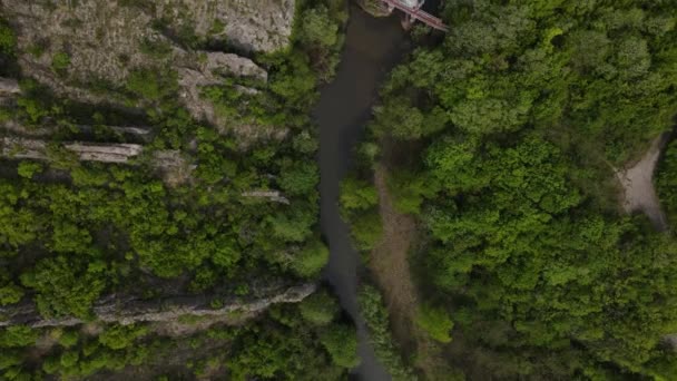Baranica Daki Knjazevac Yakınlarındaki Timok Nehri Üzerindeki Barajın Hava Aracı — Stok video