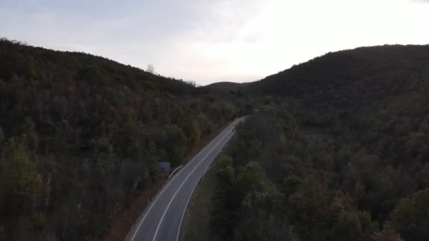 Sonbahar Günü Sırbistan Tresibaba Knjazevac Dağı Ndaki Dağ Sırasındaki Ağaçlar — Stok video