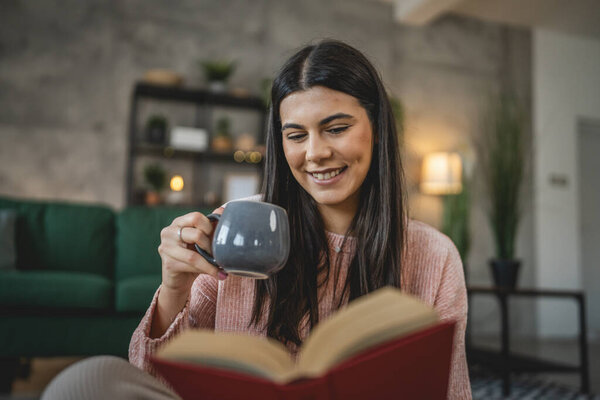 young adult woman one female read book or study at home