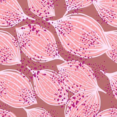 Soyut yapraklarla kusursuz desen. Sonsuz bir geçmişi var. Çağdaş çiçek duvar kağıdı. Kumaş, tekstil baskısı, yüzey, ambalaj, kapak, tebrik kartı için modern tasarım. Vektör illüstrasyonu