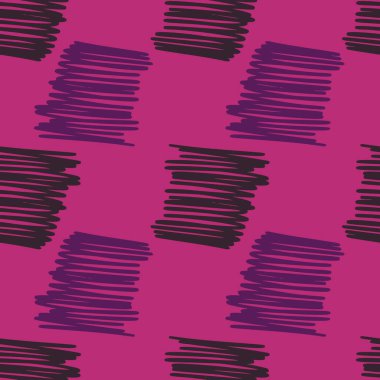 Fırça darbeleri ve ince çizgiler kusursuz desen. Çapraz kuluçka sonsuz arka plan. Grunge arka planı. Kumaş, tekstil baskısı, yüzey, ambalaj, kapak, tebrik kartı için tasarım. Vektör illüstrasyonu