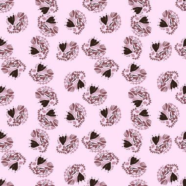 Klasik çiçekler ve pürüzsüz desenler. Geçmişe dönük bitmeyen duvar kağıdı. Güzel arkaplan. Kumaş, tekstil baskısı, yüzey, ambalaj, kapak, tebrik kartı için tasarım. Vektör illüstrasyonu