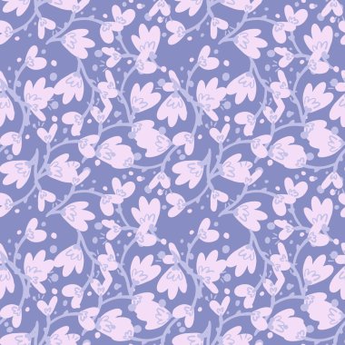 Soyut çiçekler pürüzsüz desenli. Yaratıcı, bitmeyen duvar kâğıdı. Güzel arkaplan. Kumaş, tekstil baskısı, ambalaj, kapak tasarımı. Vektör illüstrasyonu