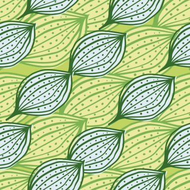 Soyut yapraklarla kusursuz desen. Sonsuz bir geçmişi var. Çağdaş çiçek duvar kağıdı. Kumaş, tekstil baskısı, yüzey, ambalaj, kapak, tebrik kartı için modern tasarım. Vektör illüstrasyonu