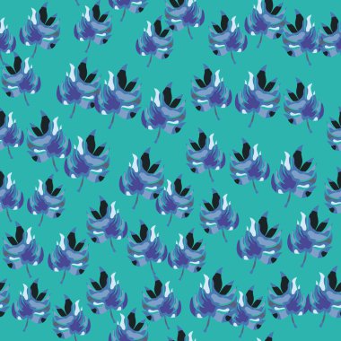 Yağmur ormanı palmiyesi tropikal iz bırakır. Soyut yaprak sonsuz duvar kağıdı. Egzotik Hawaii orman arka planı. Kumaş, tekstil baskısı, ambalaj, kapak tasarımı. Vektör illüstrasyonu