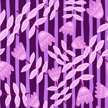 Folk art floral seamless pattern. Small flower wallpaper. Cute ditsy print. Doodle plants endless wallpaper. Design for fabric, textile print, wrapping, cover. Vector illustration