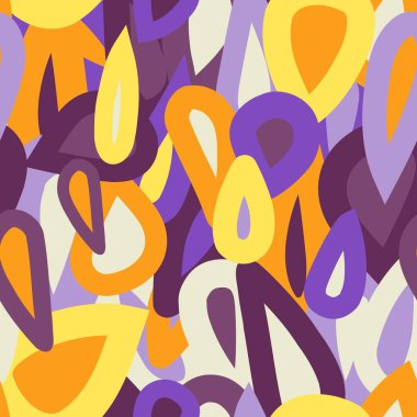 Abstract camouflage background. Creative raindrops seamless pattern. Water drops wallpaper. Design for fabric, textile print, wrapping, cover. Vector illustration