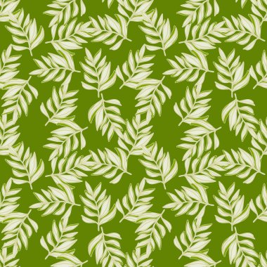Tropical pattern, palm leaves seamless. Jungle leaf seamless pattern. Botanical floral background. Exotic plant backdrop. Design for fabric, textile, wrapping, cover. Vector illustration