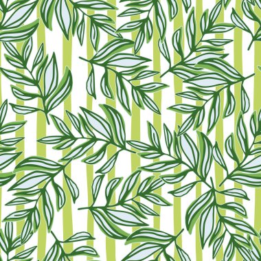 Modern tropical pattern, palm leaves seamless. Jungle leaf seamless pattern. Botanical floral background. Exotic plant backdrop. Design for fabric, textile, wrapping, cover. Vector illustration