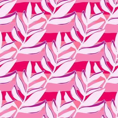 Jungle leaf seamless pattern. Creative exotic plant backdrop. Tropical pattern, palm leaves seamless. Botanical floral background. Design for fabric, textile, wrapping, cover. Vector illustration