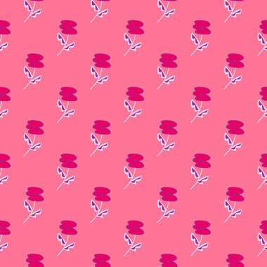 Vintage flower seamless pattern. Stylized elegant botanical background. Retro floral wallpaper. Simple style. Design for fabric, textile, wrapping, cover. Vector illustration