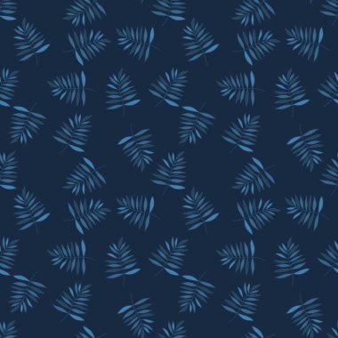 Abstract outline tropical palm leaves seamless pattern. Jungle leaf wallpaper. Botanical floral background. Exotic plant backdrop. Design for fabric, textile, wrapping, cover. Vector illustration
