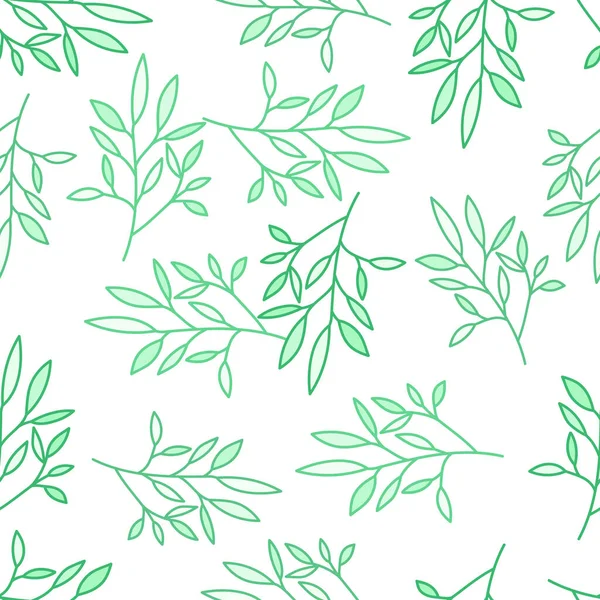 Simple outline leaves seamless pattern. Modern leaf wallpaper. Botanical floral background. Exotic plant backdrop. Design for fabric, textile, wrapping, cover. Vintage vector illustration