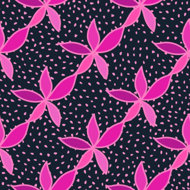 Simple foliage seamless pattern. Doodle leaves wallpaper. Botanical elements background. Leaf ornament. Design for fabric, textile print, surface, wrapping, card. Vector illustration